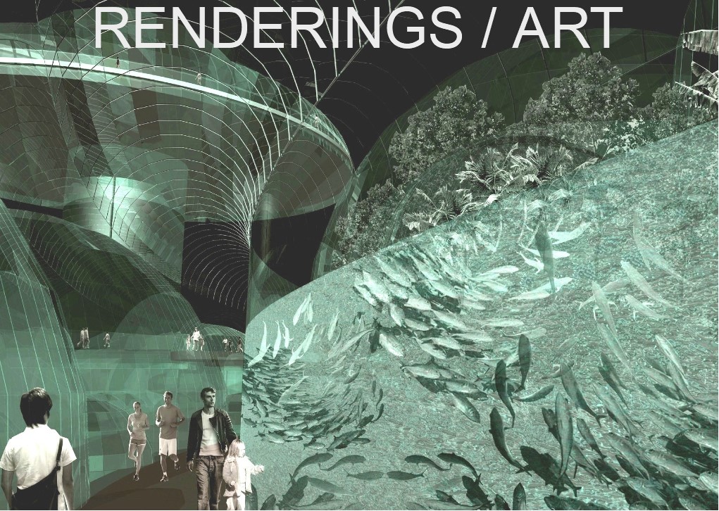 Sculpture, drawings, renderings